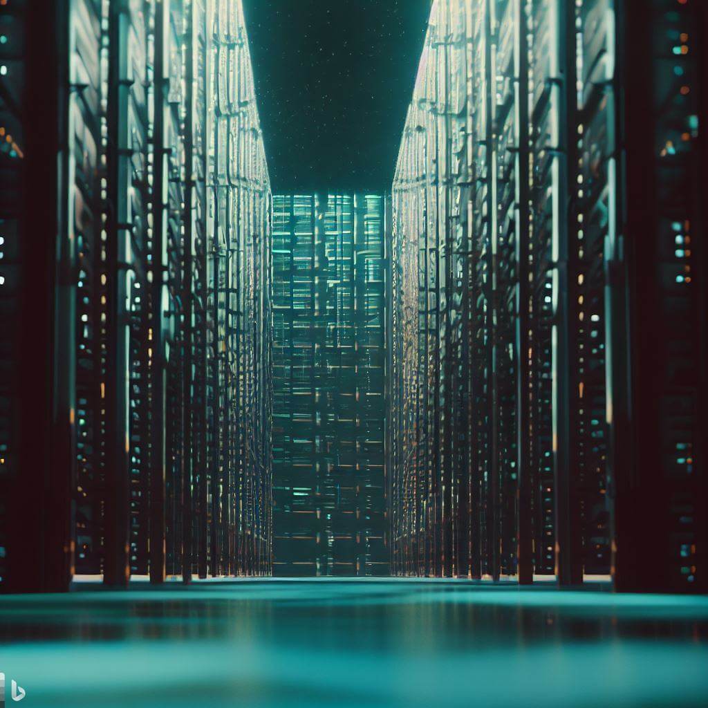 ai generated image with prompt large database, cinematic, digital art