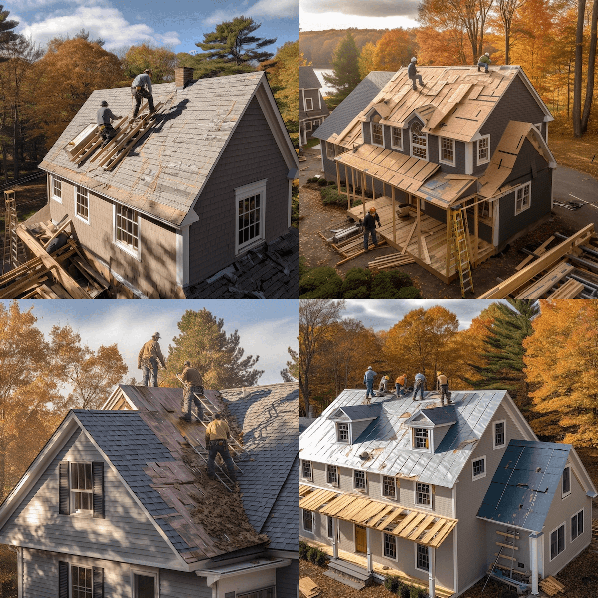 ai generated image roofing company building a roof