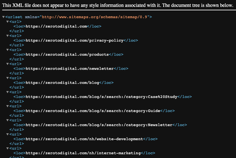 sitemap.xml file example